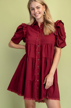 Load image into Gallery viewer, Linen Crimson Dress
