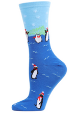 Load image into Gallery viewer, Penguins Holiday Socks
