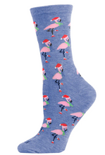 Load image into Gallery viewer, Holiday Flamingo Socks
