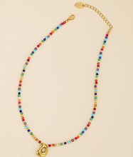 Load image into Gallery viewer, Rainbow Bubble Letter Necklace
