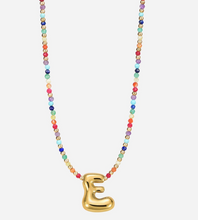 Load image into Gallery viewer, Rainbow Bubble Letter Necklace
