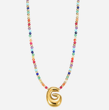 Load image into Gallery viewer, Rainbow Bubble Letter Necklace
