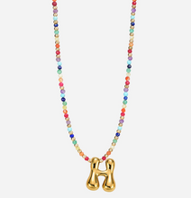 Load image into Gallery viewer, Rainbow Bubble Letter Necklace
