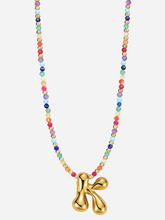 Load image into Gallery viewer, Rainbow Bubble Letter Necklace
