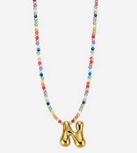 Load image into Gallery viewer, Rainbow Bubble Letter Necklace
