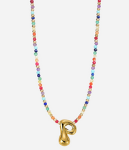 Load image into Gallery viewer, Rainbow Bubble Letter Necklace
