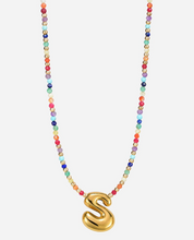 Load image into Gallery viewer, Rainbow Bubble Letter Necklace
