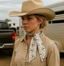 Load image into Gallery viewer, Black Floral Scarf
