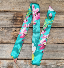 Load image into Gallery viewer, Turquoise Floral Scarf

