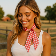 Load image into Gallery viewer, Gingham Print Scarf

