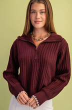 Load image into Gallery viewer, Red Knit Top
