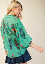 Load image into Gallery viewer, Curvy Botanical Print Blouse
