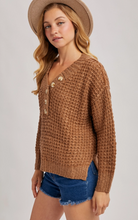 Load image into Gallery viewer, Thermal Henley Sweater
