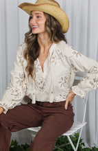 Load image into Gallery viewer, Embroidered Floral Top
