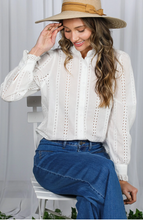 Load image into Gallery viewer, Ruffled Eyelet Top
