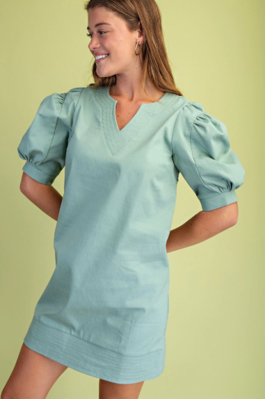seafoam mini dress Casilda Sleeveless Mini Dress - Seafoam