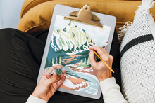 Load image into Gallery viewer, Mountainscape Paint by Number Kit
