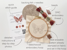 Load image into Gallery viewer, Butterfly Embroidery Kit
