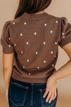 Load image into Gallery viewer, Chestnut Polka Dot Top
