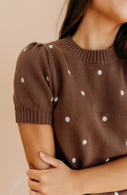 Load image into Gallery viewer, Chestnut Polka Dot Top
