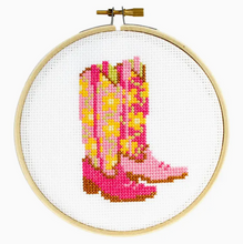 Load image into Gallery viewer, Cowgirl Boots Cross Stitch Kit
