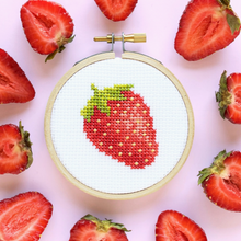 Load image into Gallery viewer, Strawberry Mini Cross Stitch Kit
