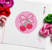 Load image into Gallery viewer, Cherry Bow Needlepoint Canvas
