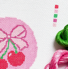 Load image into Gallery viewer, Cherry Bow Needlepoint Canvas
