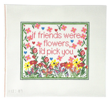 Load image into Gallery viewer, Friends &amp; Flowers Needlepoint Canvas
