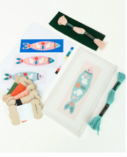 Load image into Gallery viewer, Portuguese Sardine Bookmark Needlepoint Kit
