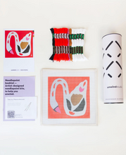 Load image into Gallery viewer, Swan on Red Needlepoint Kit
