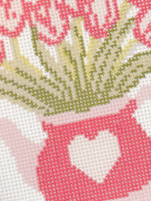 Load image into Gallery viewer, Heart Flower Teapot Needlepoint Canvas
