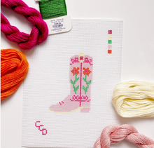 Load image into Gallery viewer, Cowgirl Boot Needlepoint Canvas
