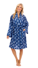 Load image into Gallery viewer, Blue Floral Robe
