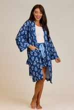 Load image into Gallery viewer, Blue Floral Robe
