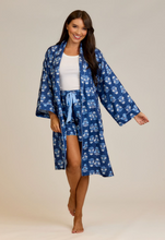 Load image into Gallery viewer, Blue Floral Robe
