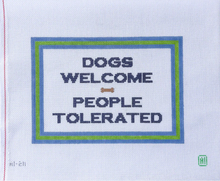 Load image into Gallery viewer, Dogs Welcome Needlepoint Canvas
