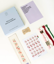 Load image into Gallery viewer, Cherry Key Fob Needlepoint Canvas Kit
