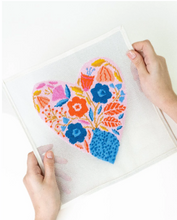 Load image into Gallery viewer, Botanical Heart Needlepoint Canvas
