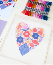 Load image into Gallery viewer, Botanical Heart Needlepoint Canvas
