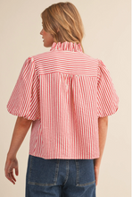 Load image into Gallery viewer, Striped Ruffle Top
