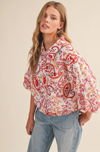 Load image into Gallery viewer, Paisley Print Top

