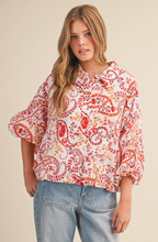 Load image into Gallery viewer, Paisley Print Top
