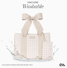 Load image into Gallery viewer, Case-Mate Latte Gingham Bow Jelly Tote
