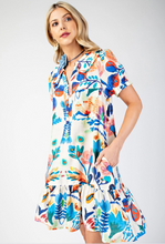 Load image into Gallery viewer, Curvy Button Down Print Dress
