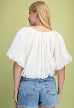 Load image into Gallery viewer, Pleated Ivory Top
