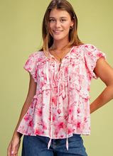 Load image into Gallery viewer, Floral Tie Blouse
