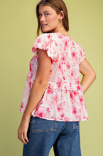 Load image into Gallery viewer, Floral Tie Blouse
