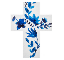 Load image into Gallery viewer, Blue Floral Cross
