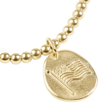 Load image into Gallery viewer, Enewton Classic Gold 3mm Bracelet- Inspire America Gold Disc
